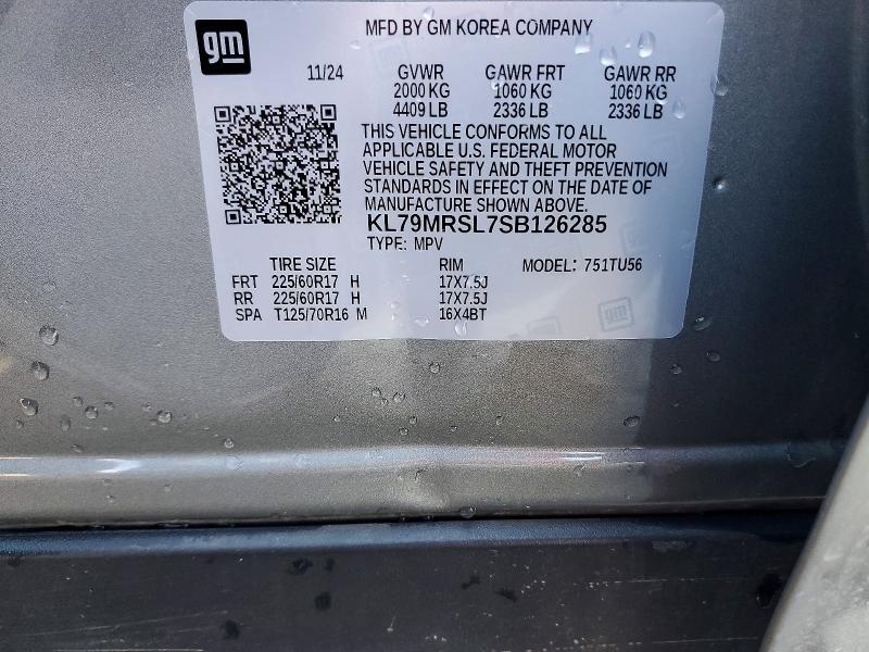 Продаж на аукціоні авто 2025 Chevrolet Trailblazer, vin: KL79MRSL7SB126285, номер лоту: 48439896