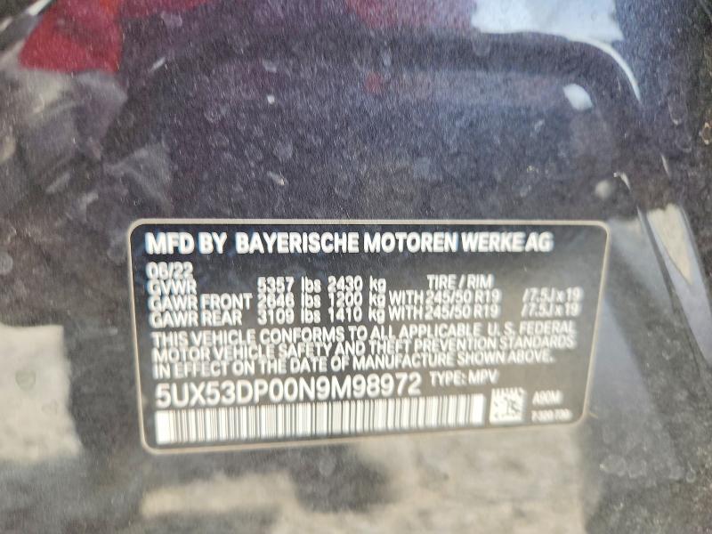Продажа на аукционе авто 2022 Bmw X3, vin: 5UX53DP00N9M98972, номер лота: 49185506