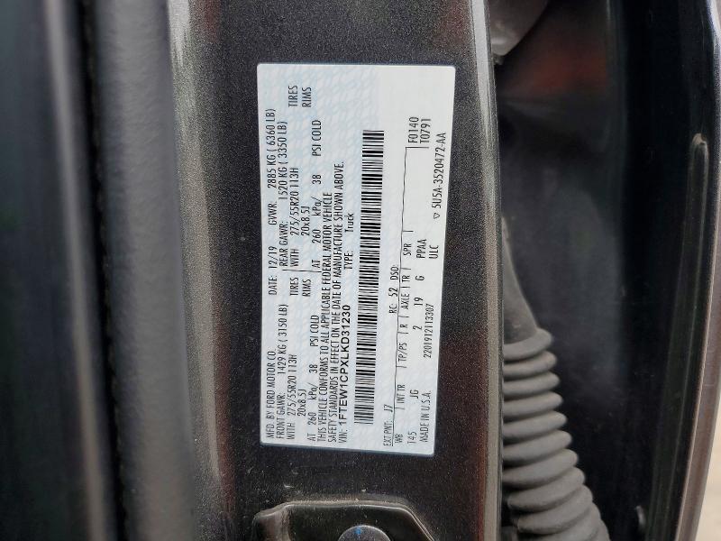 Aukcja sprzedaży 2020 Ford F150, vin: 1FTEW1CPXLKD31230, numer aukcji: 51245026