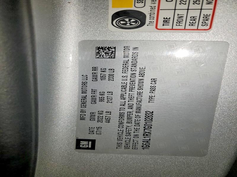 48924316 :رقم المزاد ، 1G6AL1RX7G0102832 vin ، 2016 Cadillac Ats مزاد بيع