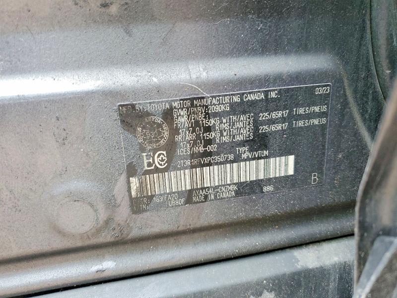 Aukcja sprzedaży 2023 Toyota Rav4, vin: 2T3R1RFVXPC350738, numer aukcji: 49825296