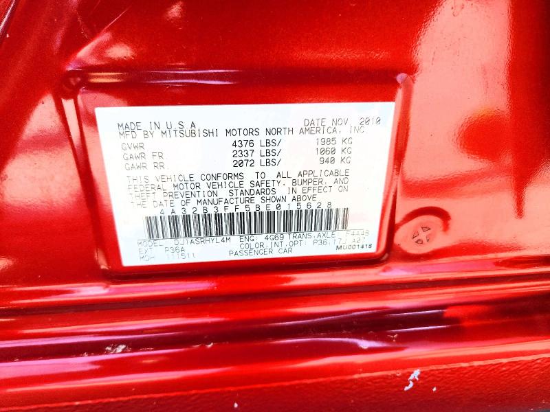 Продаж на аукціоні авто 2011 Mitsubishi Galant, vin: 4A32B3FF5BE015628, номер лоту: 49236786
