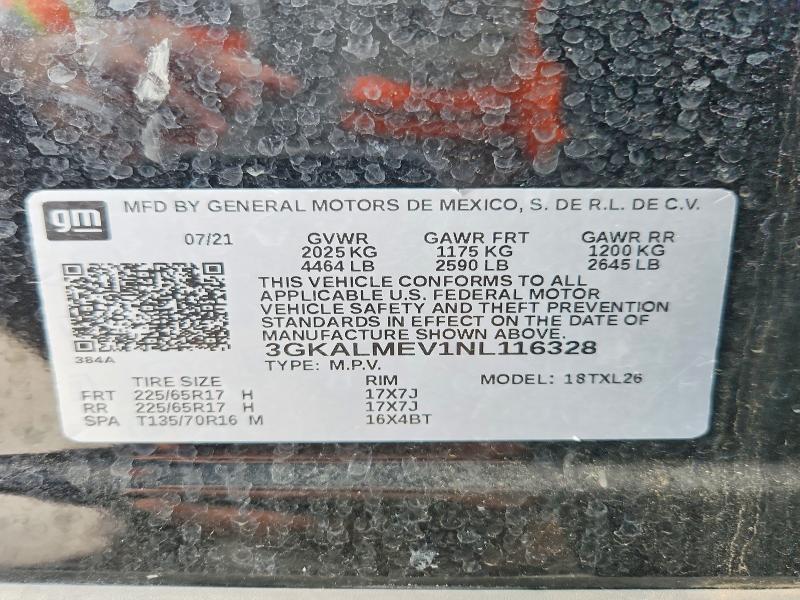 47534806 :رقم المزاد ، 3GKALMEV1NL116328 vin ، 2022 Gmc Terrain مزاد بيع