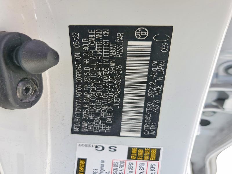 Продаж на аукціоні авто 2022 Toyota Corolla, vin: JTDEPMAE4N3024276, номер лоту: 51663716