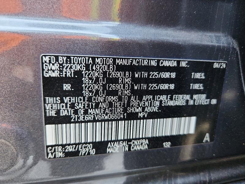 Aukcja sprzedaży 2024 Toyota Rav4, vin: 2T3E6RFV6RW066041, numer aukcji: 51629706
