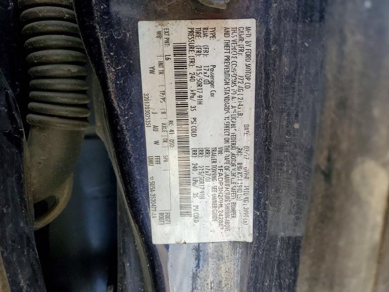 Продаж на аукціоні авто 2017 Ford Focus, vin: 1FADP3H20HL242887, номер лоту: 48915156