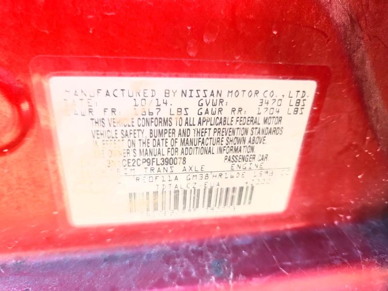 48863266 :رقم المزاد ، 3N1CE2CP9FL390078 vin ، 2015 Nissan Versa Note مزاد بيع