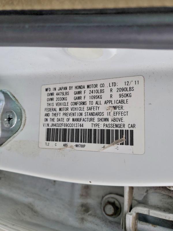 50361546 :رقم المزاد ، JH4CU2F69CC013744 vin ، 2012 Acura Tsx مزاد بيع