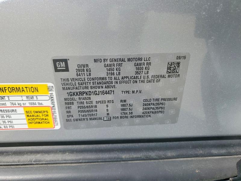 Aukcja sprzedaży 2016 Gmc Acadia, vin: 1GKKRPKD1GJ164471, numer aukcji: 49113986