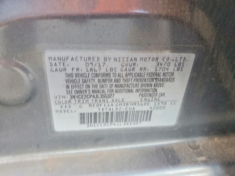 Aukcja sprzedaży 2018 Nissan Versa Note, vin: 3N1CE2CP4JL355327, numer aukcji: 50338766