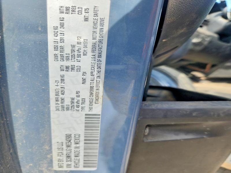 Продажа на аукционе авто 2021 Ram Promaster 3500, vin: 3C6MRVJG1ME540980, номер лота: 49304976
