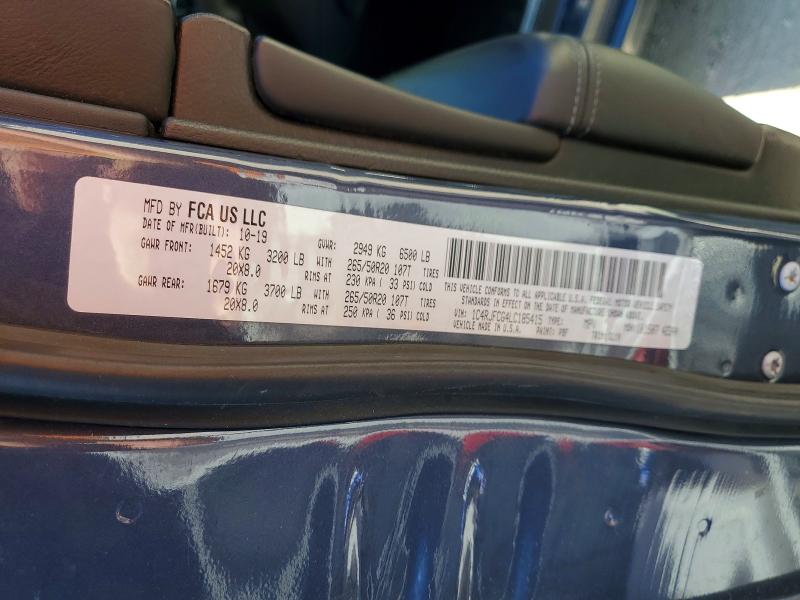 Продаж на аукціоні авто 2020 Jeep Grand Cherokee, vin: 1C4RJFCG4LC185415, номер лоту: 51619376