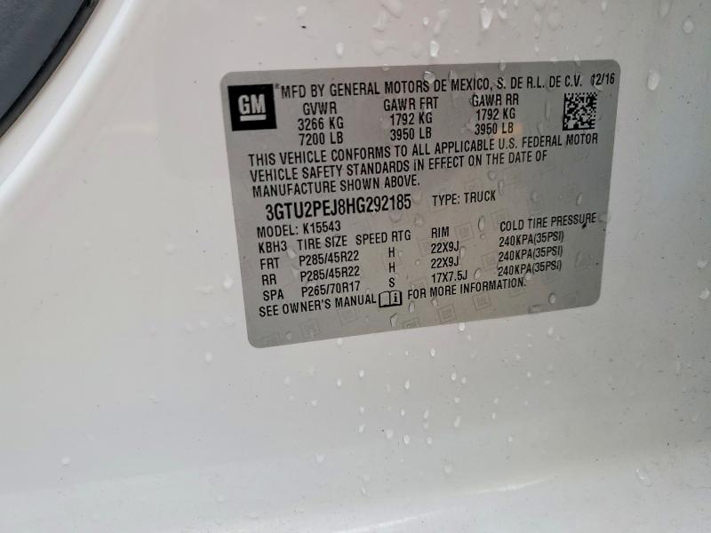 Продажа на аукционе авто 2017 Gmc Sierra, vin: 3GTU2PEJ8HG292185, номер лота: 48818946