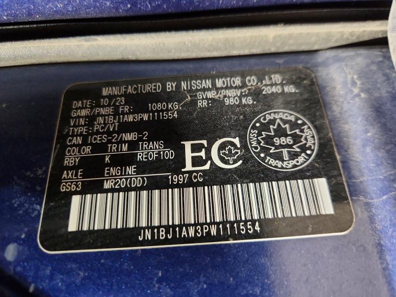 Продажа на аукционе авто 2023 Nissan Qashqai, vin: JN1BJ1AW3PW111554, номер лота: 50860866