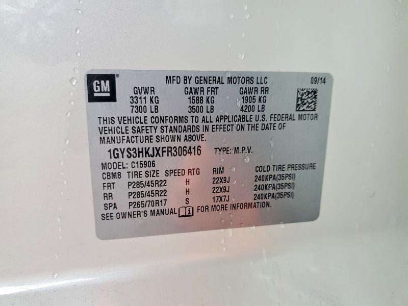 Aukcja sprzedaży 2015 Cadillac Escalade, vin: 1GYS3HKJXFR306416, numer aukcji: 48860246