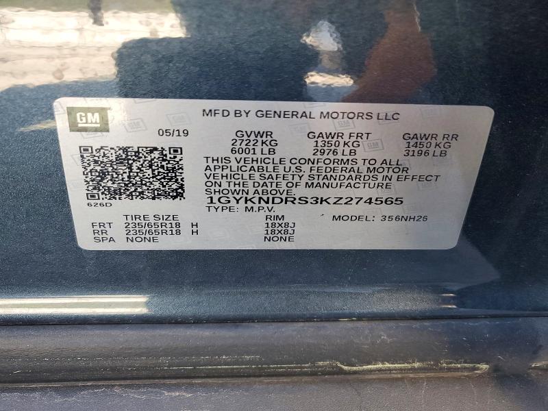 Aukcja sprzedaży 2019 Cadillac Xt5, vin: 1GYKNDRS3KZ274565, numer aukcji: 48264926