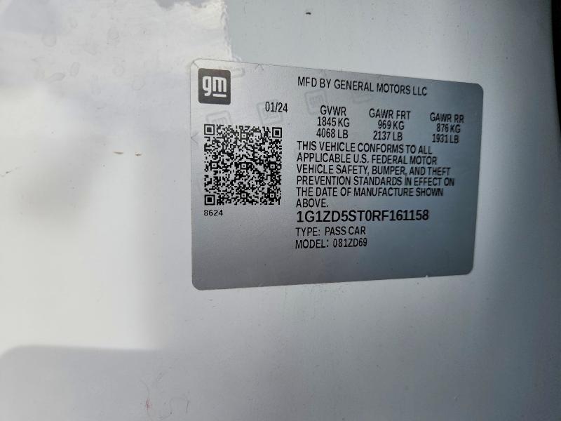 Продаж на аукціоні авто 2024 Chevrolet Malibu, vin: 1G1ZD5ST0RF161158, номер лоту: 49631316