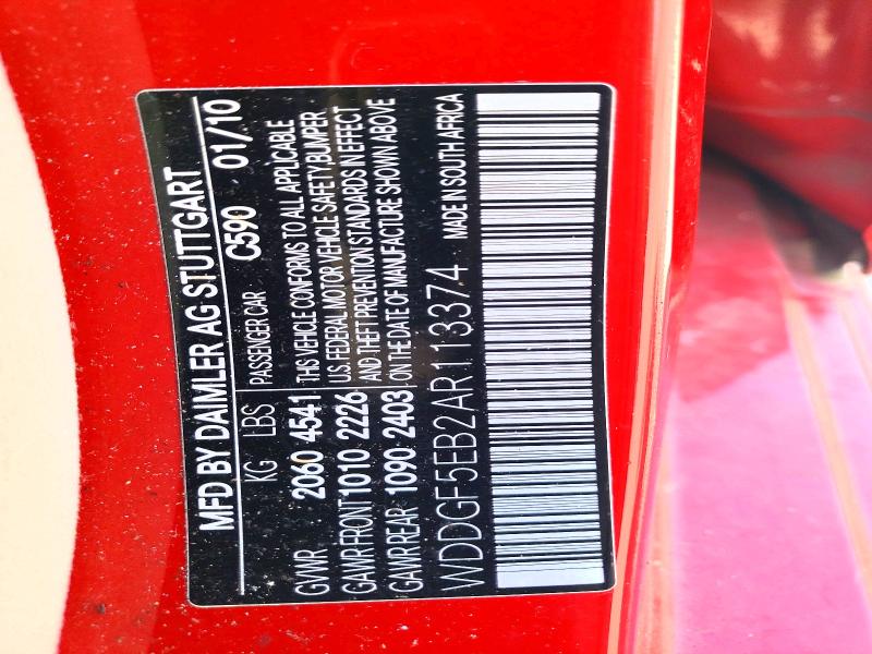 Продажа на аукционе авто 2010 Mercedes-benz C, vin: WDDGF5EB2AR113374, номер лота: 50793116