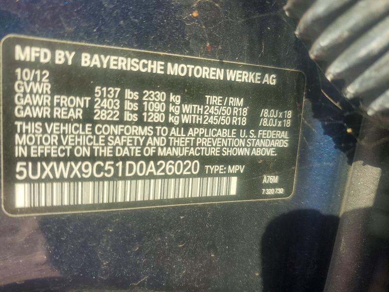 Продажа на аукционе авто 2013 Bmw X3, vin: 5UXWX9C51D0A26020, номер лота: 49735236