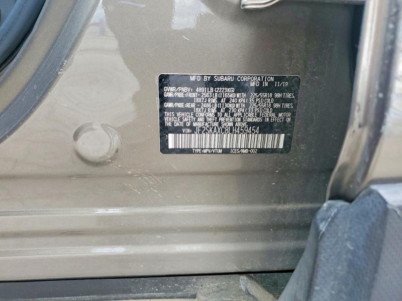 2020 Subaru Forester მანქანა იყიდება აუქციონზე, vin: JF2SKAXC8LH459454, აუქციონის ნომერი: 51418126