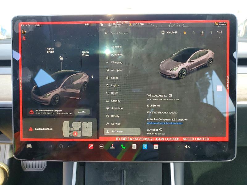 51143036 :رقم المزاد ، 5YJ3E1EAXKF300297 vin ، 2019 Tesla Model 3 مزاد بيع