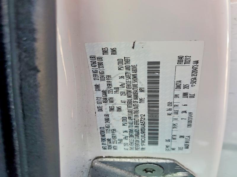 49977026 :رقم المزاد ، 1FMCU0J90DUA57212 vin ، 2013 Ford Escape مزاد بيع