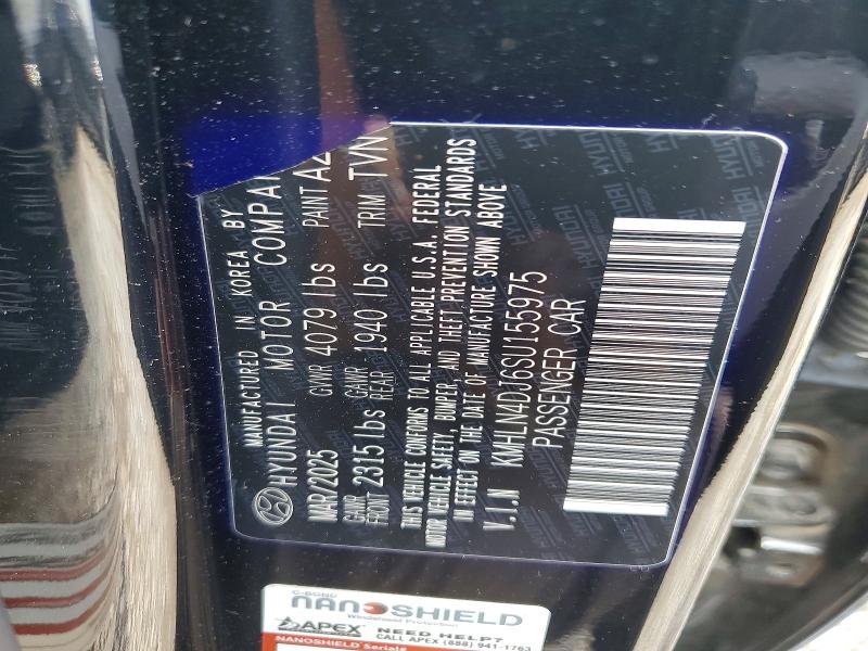 Продаж на аукціоні авто 2025 Hyundai Elantra, vin: KMHLN4DJ6SU155975, номер лоту: 50367406