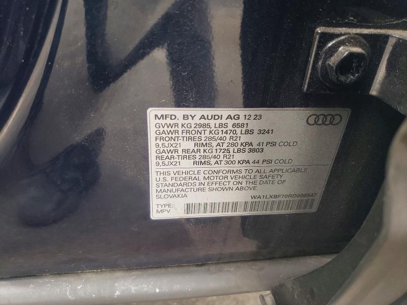 Продажа на аукционе авто 2024 Audi Q7, vin: WA1LXBF70RD009547, номер лота: 50072656
