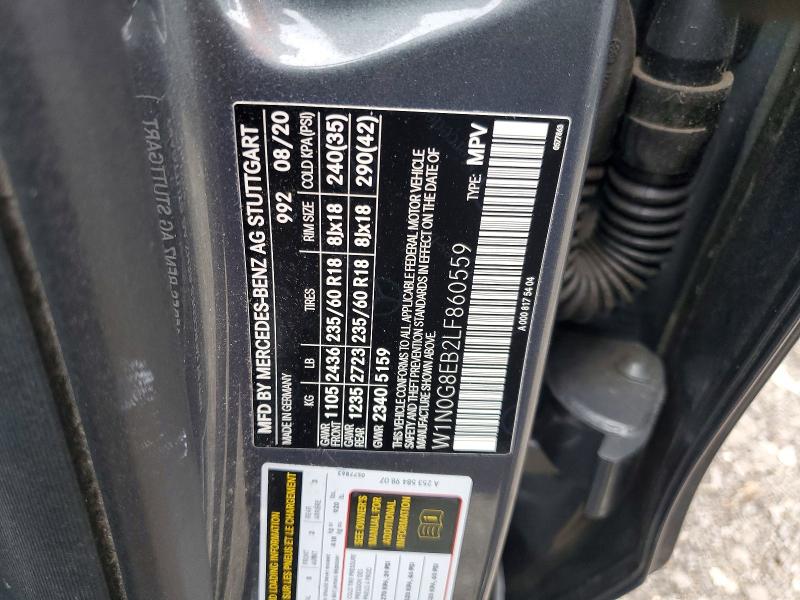 Aukcja sprzedaży 2020 Mercedes-benz Glc, vin: W1N0G8EB2LF860559, numer aukcji: 51084036