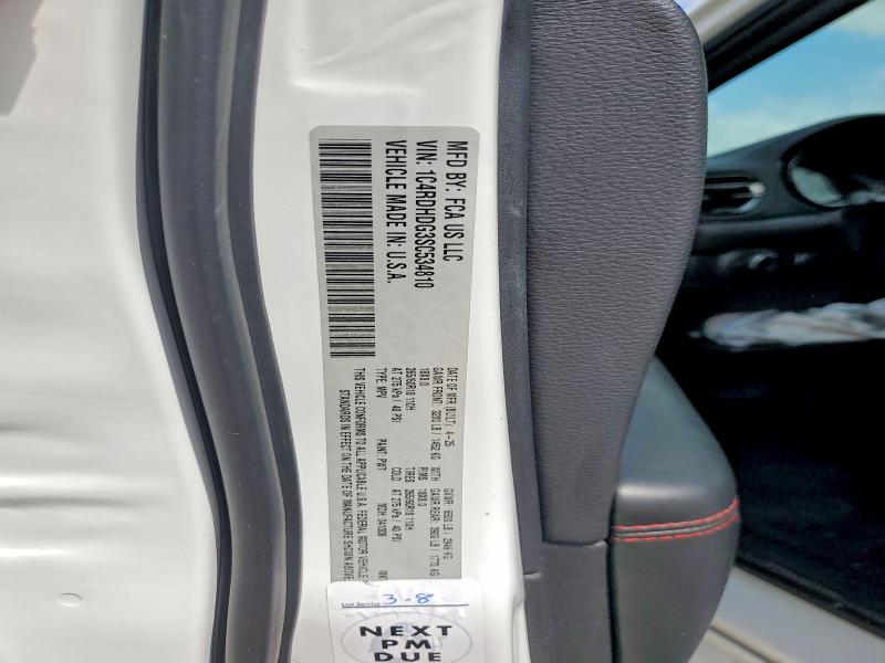 51129806 :رقم المزاد ، 1C4RDHDG3SC534810 vin ، 2025 Dodge Durango مزاد بيع
