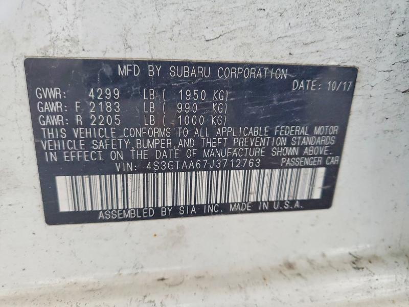 Продажа на аукционе авто 2018 Subaru Impreza, vin: 4S3GTAA67J3712763, номер лота: 49075896