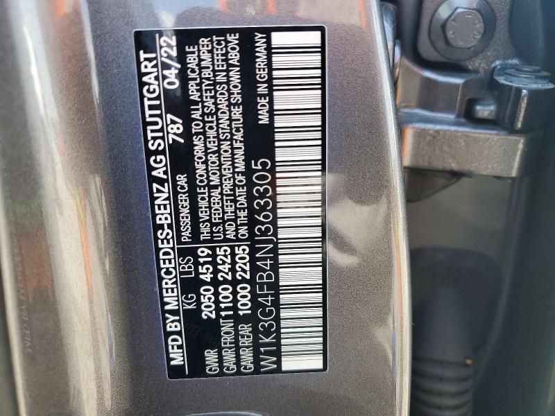 Продаж на аукціоні авто 2022 Mercedes-benz A, vin: W1K3G4FB4NJ363305, номер лоту: 50839366