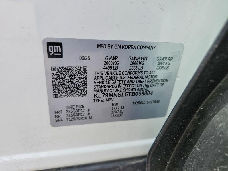 Продаж на аукціоні авто 2026 Chevrolet Trailblazer, vin: KL79MNSL5TB039804, номер лоту: 51382986