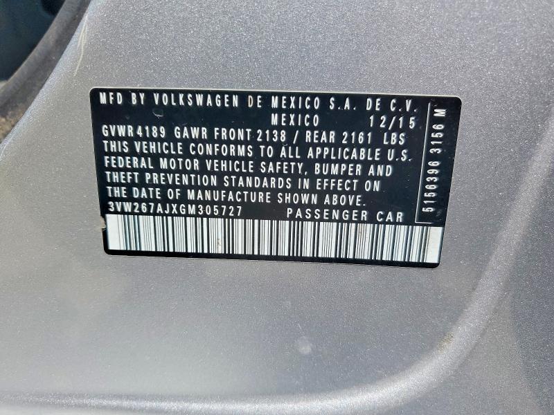 Aukcja sprzedaży 2016 Volkswagen Jetta, vin: 3VW267AJXGM305727, numer aukcji: 50468676