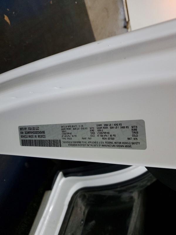 Продаж на аукціоні авто 2025 Ram Promaster 3500, vin: 3C6MRVHG6SE545496, номер лоту: 48069206