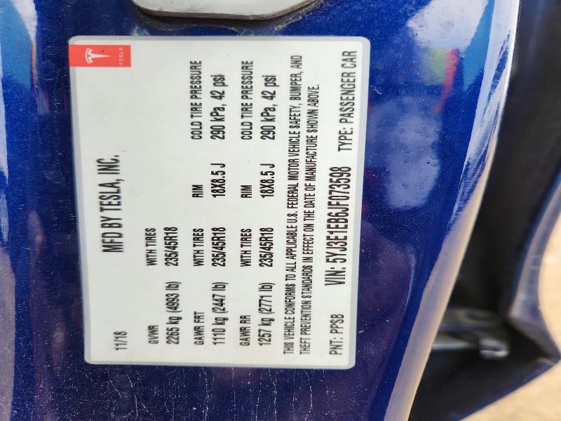 Продаж на аукціоні авто 2018 Tesla Model 3, vin: 5YJ3E1EB6JF073598, номер лоту: 51334886