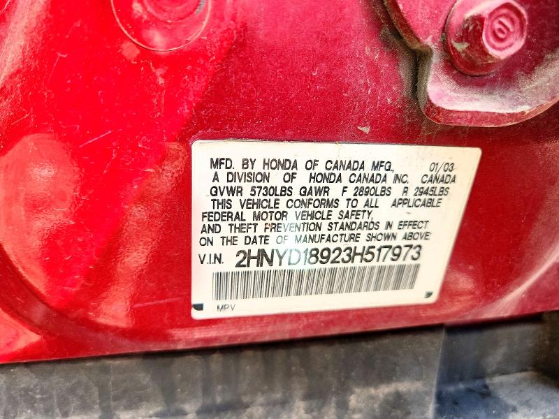 Продаж на аукціоні авто 2003 Acura Mdx, vin: 2HNYD18923H517973, номер лоту: 50352876