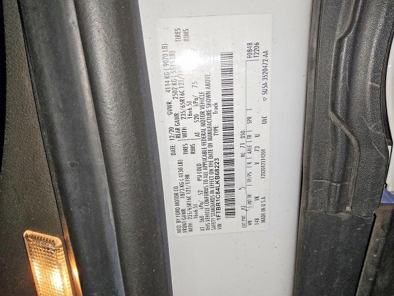 Aukcja sprzedaży 2020 Ford Transit, vin: 1FTBR1C84LKB68223, numer aukcji: 45562556
