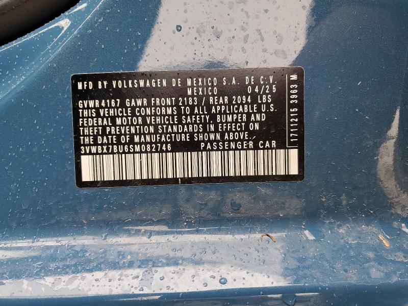 Продаж на аукціоні авто 2025 Volkswagen Jetta, vin: 3VWBX7BU6SM082746, номер лоту: 49919726