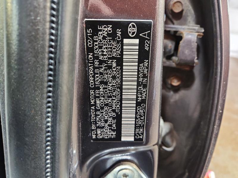 Aukcja sprzedaży 2015 Toyota Prius C, vin: JTDKDTB35F1582024, numer aukcji: 49594586