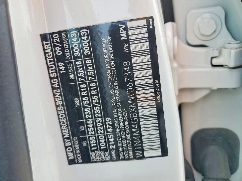 51322336 :رقم المزاد ، W1N4M4GBXMW067348 vin ، 2021 Mercedes-benz Glb مزاد بيع