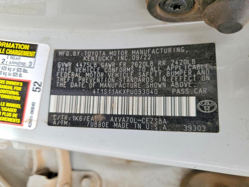 Продаж на аукціоні авто 2023 Toyota Camry, vin: 4T1S11AKXPU093040, номер лоту: 53999846