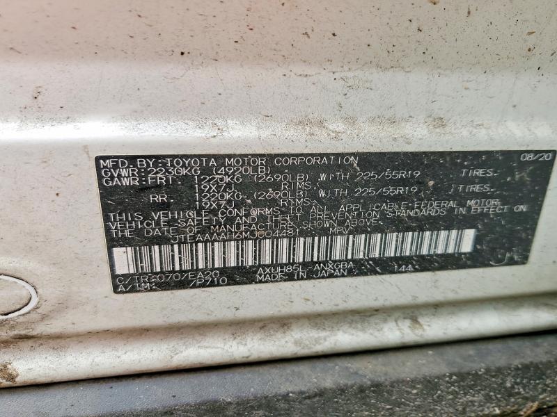 49670206 :رقم المزاد ، JTEAAAAH6MJ004481 vin ، 2021 Toyota Venza مزاد بيع