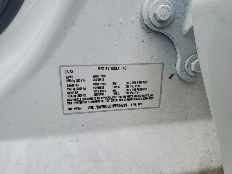 Продаж на аукціоні авто 2023 Tesla Model Y, vin: 7SAYGDEE1PF804249, номер лоту: 49501426