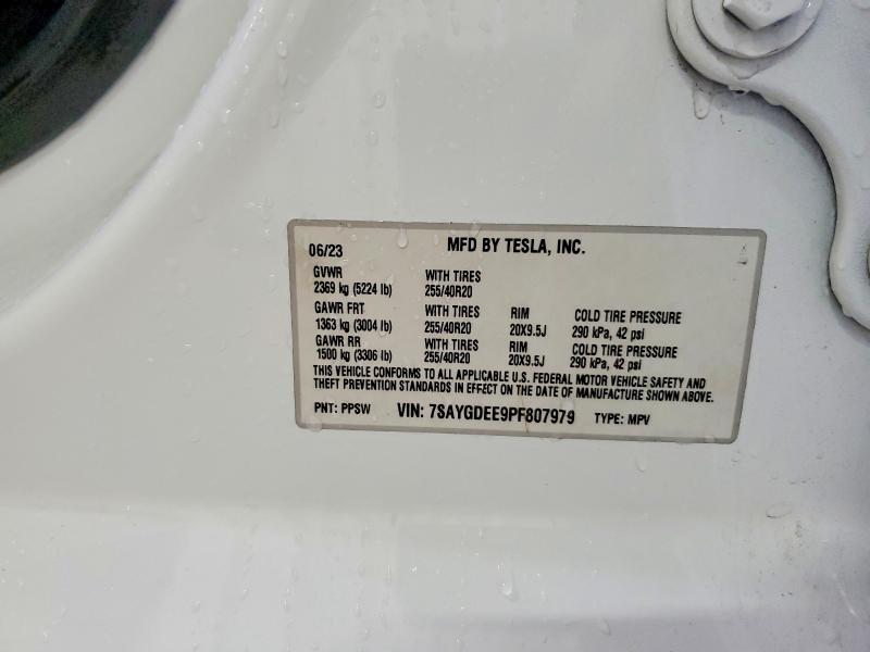 Aukcja sprzedaży 2023 Tesla Model Y, vin: 7SAYGDEE9PF807979, numer aukcji: 49302286