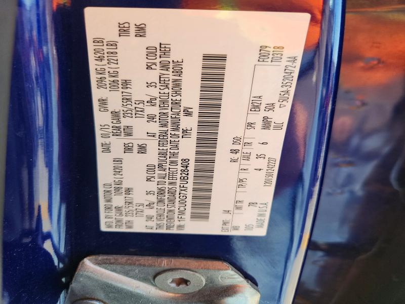 Aukcja sprzedaży 2015 Ford Escape, vin: 1FMCU0G7XFUB28408, numer aukcji: 49400956