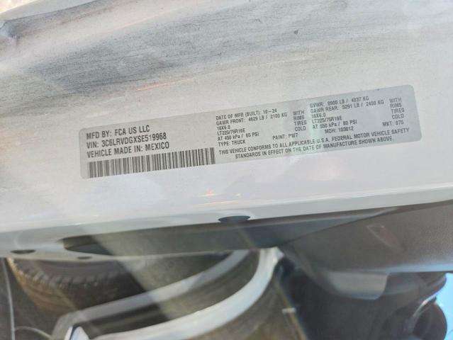 48439826 :رقم المزاد ، 3C6LRVDGXSE519968 vin ، 2025 Ram Promaster 2500 مزاد بيع