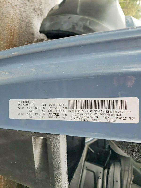 Продаж на аукціоні авто 2019 Ram Promaster 3500, vin: 3C6URVJG3KE561763, номер лоту: 51160506