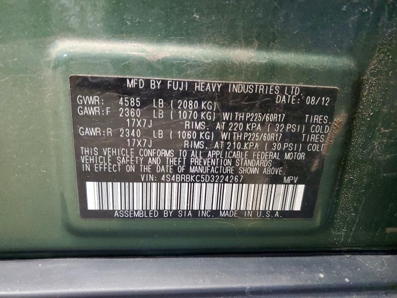 Продажа на аукционе авто 2013 Subaru Outback, vin: 4S4BRBKC5D3224267, номер лота: 50507686