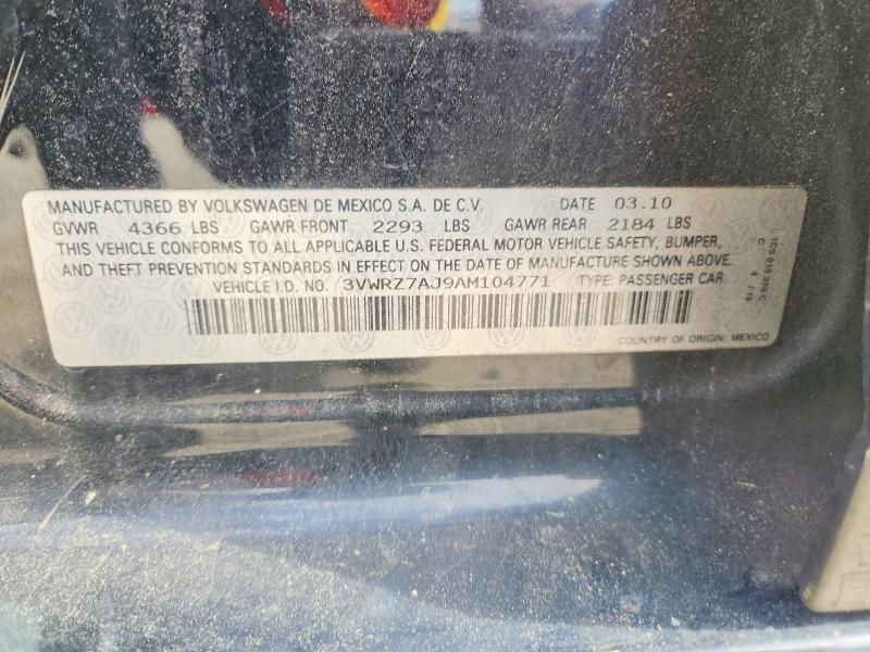 Aukcja sprzedaży 2010 Volkswagen Jetta, vin: 3VWRZ7AJ9AM104771, numer aukcji: 49726496